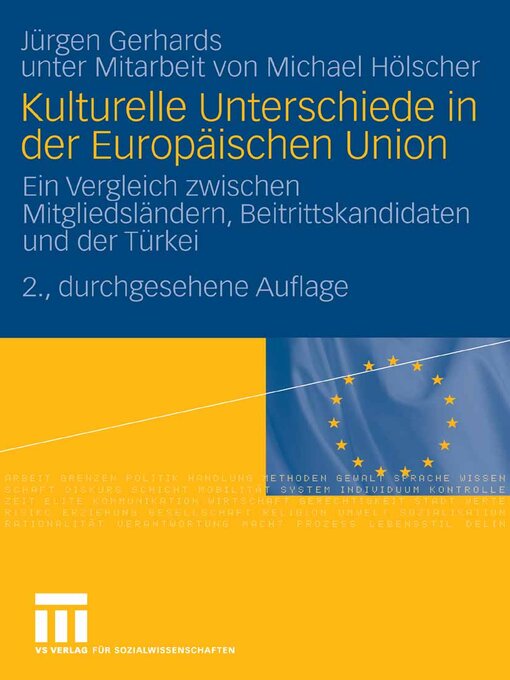 Title details for Kulturelle Unterschiede in der Europäischen Union by Jürgen Gerhards - Available